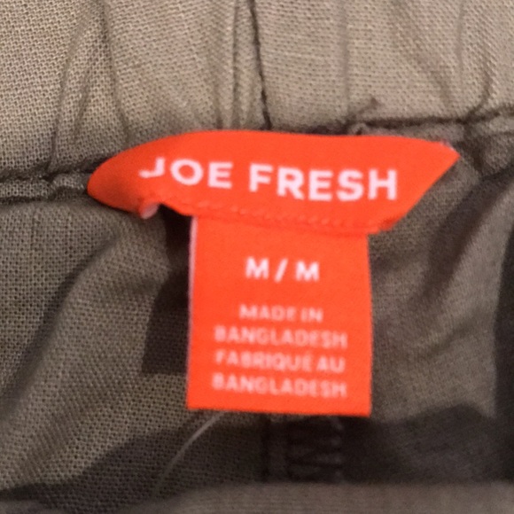 3 for $35 Brand new Army green Joe Fresh tie shorts - Picture 2 of 6